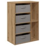 vidaXL Servírovacia skriňa Dub artisan 60 x 33,5 x 84 cm – Obrázok 2
