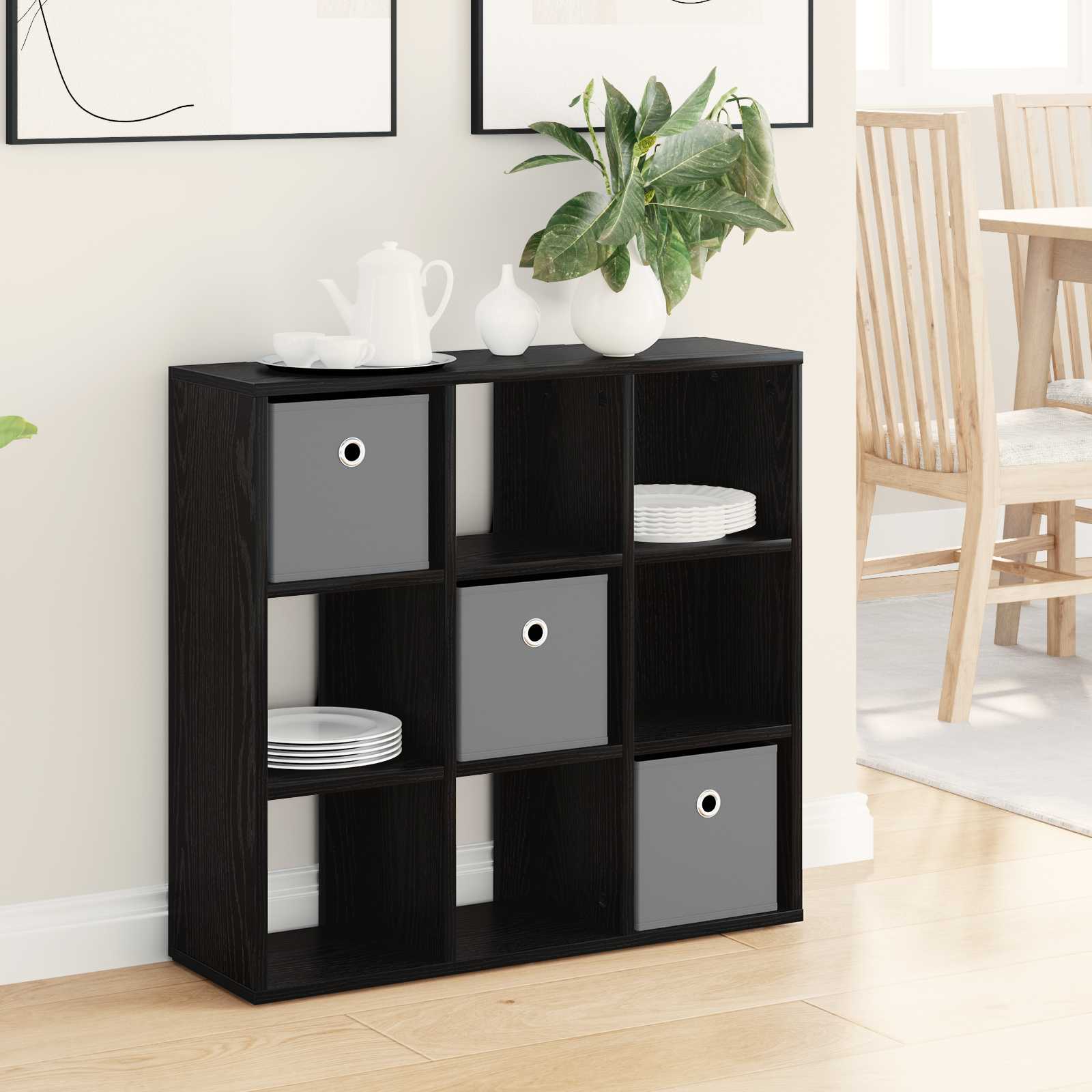 8000477_1.jpg vidaXL Servírovacia skriňa so zásuvkou Čierny dub 73,5 x 24 x 69,5 cm – Obrázok 1