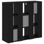 vidaXL Servírovacia skriňa so zásuvkou Čierny dub 73,5 x 24 x 69,5 cm – Obrázok 8