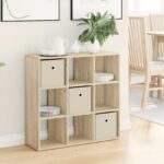 vidaXL Servírovacia skriňa so zásuvkou Sonoma dub 73,5 x 24 x 69,5 cm