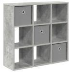 vidaXL Servírovacia skriňa Betónová šedá 73,5 x 24 x 69,5 cm – Obrázok 2
