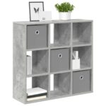 vidaXL Servírovacia skriňa Betónová šedá 73,5 x 24 x 69,5 cm – Obrázok 3