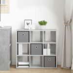 vidaXL Servírovacia skriňa Betónová šedá 73,5 x 24 x 69,5 cm – Obrázok 4