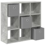 vidaXL Servírovacia skriňa Betónová šedá 73,5 x 24 x 69,5 cm – Obrázok 5