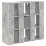 vidaXL Servírovacia skriňa Betónová šedá 73,5 x 24 x 69,5 cm – Obrázok 8
