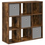 vidaXL Servírovacia skriňa so zásuvkou Dymová dub 73,5 x 24 x 69,5 cm – Obrázok 2