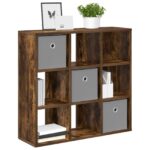 vidaXL Servírovacia skriňa so zásuvkou Dymová dub 73,5 x 24 x 69,5 cm – Obrázok 3