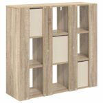vidaXL Servírovacia skriňa so zásuvkou Sonoma dub 88,5 x 29 x 84,5 cm – Obrázok 8