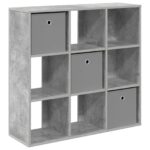 vidaXL Servírovacia skriňa Betónová šedá 88,5 x 29 x 84,5 cm – Obrázok 2
