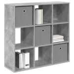 vidaXL Servírovacia skriňa Betónová šedá 88,5 x 29 x 84,5 cm – Obrázok 3
