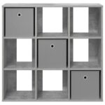 vidaXL Servírovacia skriňa Betónová šedá 88,5 x 29 x 84,5 cm – Obrázok 6