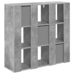 vidaXL Servírovacia skriňa Betónová šedá 88,5 x 29 x 84,5 cm – Obrázok 8