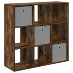 vidaXL Servírovacia skriňa so zásuvkou Dymová dub 88,5 x 29 x 84,5 cm – Obrázok 2