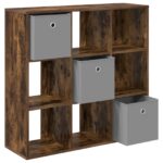 vidaXL Servírovacia skriňa so zásuvkou Dymová dub 88,5 x 29 x 84,5 cm – Obrázok 5