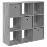vidaXL Servírovacia skriňa so zásuvkou Sivý Sonoma 88,5 x 29 x 84,5 cm – Obrázok 2