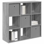 vidaXL Servírovacia skriňa so zásuvkou Sivý Sonoma 88,5 x 29 x 84,5 cm – Obrázok 3