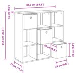 vidaXL Servírovacia skriňa so zásuvkou Staré drevo 88,5 x 29 x 84,5 cm – Obrázok 13