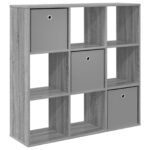 vidaXL Servírovacia skriňa so zásuvkou Sivý Sonoma 102 x 31 x 99,5 cm – Obrázok 2
