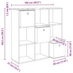 vidaXL Servírovacia skriňa so zásuvkou Staré drevo 102 x 31 x 99,5 cm – Obrázok 13