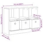 vidaXL Servírovacia skriňa so zásuvkou Biela 73,5 x 22,5 x 53,5 cm – Obrázok 12