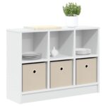 vidaXL Servírovacia skriňa so zásuvkou Biela 73,5 x 22,5 x 53,5 cm – Obrázok 3