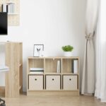 vidaXL Servírovacia skriňa Sonoma dub 73,5 x 22,5 x 53,5 cm – Obrázok 4