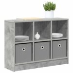 vidaXL Servírovacia skriňa Betónová šedá 73,5 x 22,5 x 53,5 cm – Obrázok 3