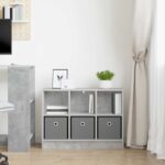 vidaXL Servírovacia skriňa Betónová šedá 73,5 x 22,5 x 53,5 cm – Obrázok 4