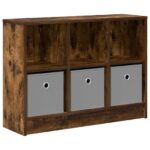 vidaXL Servírovacia skriňa Dymová dub 73,5 x 22,5 x 53,5 cm – Obrázok 2