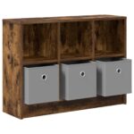 vidaXL Servírovacia skriňa Dymová dub 73,5 x 22,5 x 53,5 cm – Obrázok 5