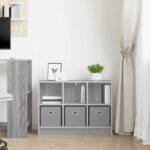 vidaXL Servírovacia skriňa Sivý Sonoma 73,5 x 22,5 x 53,5 cm – Obrázok 4
