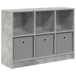vidaXL Servírovacia skriňa Betónová šedá 88,5 x 27,5 x 63,5 cm – Obrázok 2