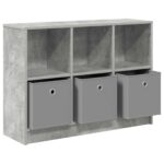 vidaXL Servírovacia skriňa Betónová šedá 88,5 x 27,5 x 63,5 cm – Obrázok 5