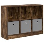 vidaXL Servírovacia skriňa Dymová dub 88,5 x 27,5 x 63,5 cm – Obrázok 2
