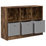vidaXL Servírovacia skriňa Dymová dub 88,5 x 27,5 x 63,5 cm – Obrázok 5