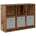 vidaXL Servírovacia skriňa Staré drevo 88,5 x 27,5 x 63,5 cm – Obrázok 2