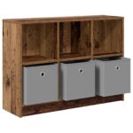 vidaXL Servírovacia skriňa Staré drevo 88,5 x 27,5 x 63,5 cm – Obrázok 5