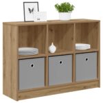 vidaXL Servírovacia skriňa Remeselný dub 88,5 x 27,5 x 63,5 cm – Obrázok 3
