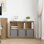 vidaXL Servírovacia skriňa Remeselný dub 88,5 x 27,5 x 63,5 cm – Obrázok 4