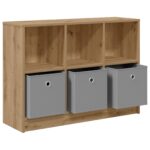 vidaXL Servírovacia skriňa Remeselný dub 88,5 x 27,5 x 63,5 cm – Obrázok 5