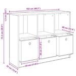 vidaXL Servírovacia skriňa so zásuvkou Biela 102 x 32 x 73,5 cm – Obrázok 12