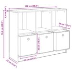 vidaXL Servírovacia skriňa so zásuvkou Sivý Sonoma 102 x 32 x 73,5 cm – Obrázok 12