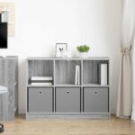vidaXL Servírovacia skriňa so zásuvkou Sivý Sonoma 102 x 32 x 73,5 cm – Obrázok 4