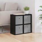 vidaXL Servírovacia skriňa so zásuvkou Čierny dub 49,5 x 22 x 47 cm