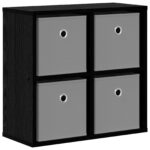 vidaXL Servírovacia skriňa so zásuvkou Čierny dub 49,5 x 22 x 47 cm – Obrázok 2