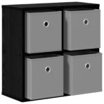 vidaXL Servírovacia skriňa so zásuvkou Čierny dub 49,5 x 22 x 47 cm – Obrázok 5