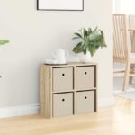 vidaXL Servírovacia skriňa so zásuvkou Sonoma dub 49,5 x 22 x 47 cm – Obrázok 4