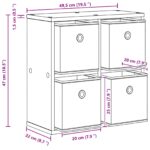 vidaXL Servírovacia skriňa so zásuvkou Betónová šedá 49,5 x 22 x 47 cm – Obrázok 13