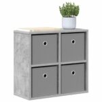 vidaXL Servírovacia skriňa so zásuvkou Betónová šedá 49,5 x 22 x 47 cm – Obrázok 3