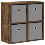 vidaXL Servírovacia skriňa so zásuvkou Dymová dub 49,5 x 22 x 47 cm – Obrázok 2